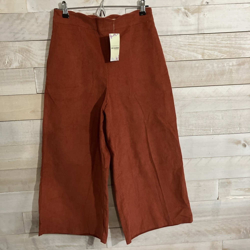 ee:some women's OrangeCropped  Corduroy pants Sz S NWT